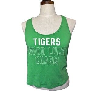 VTG Victoria’s Secret PINK Detroit Tigers MLB Tank Top Small Green Lucky Charm
